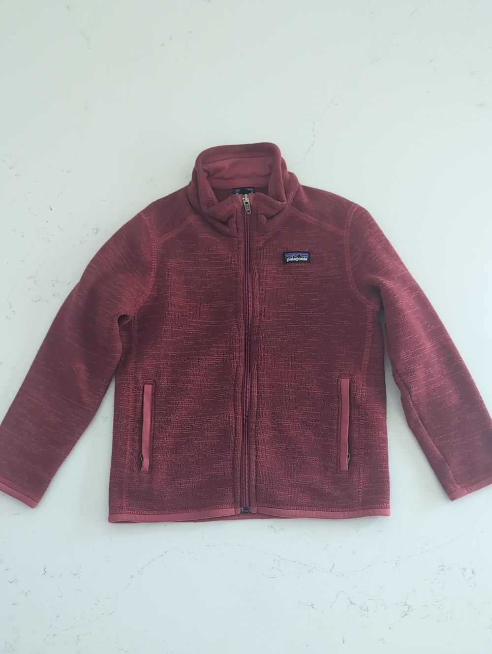 Patagonia Kids Jacket in Maroon Heather